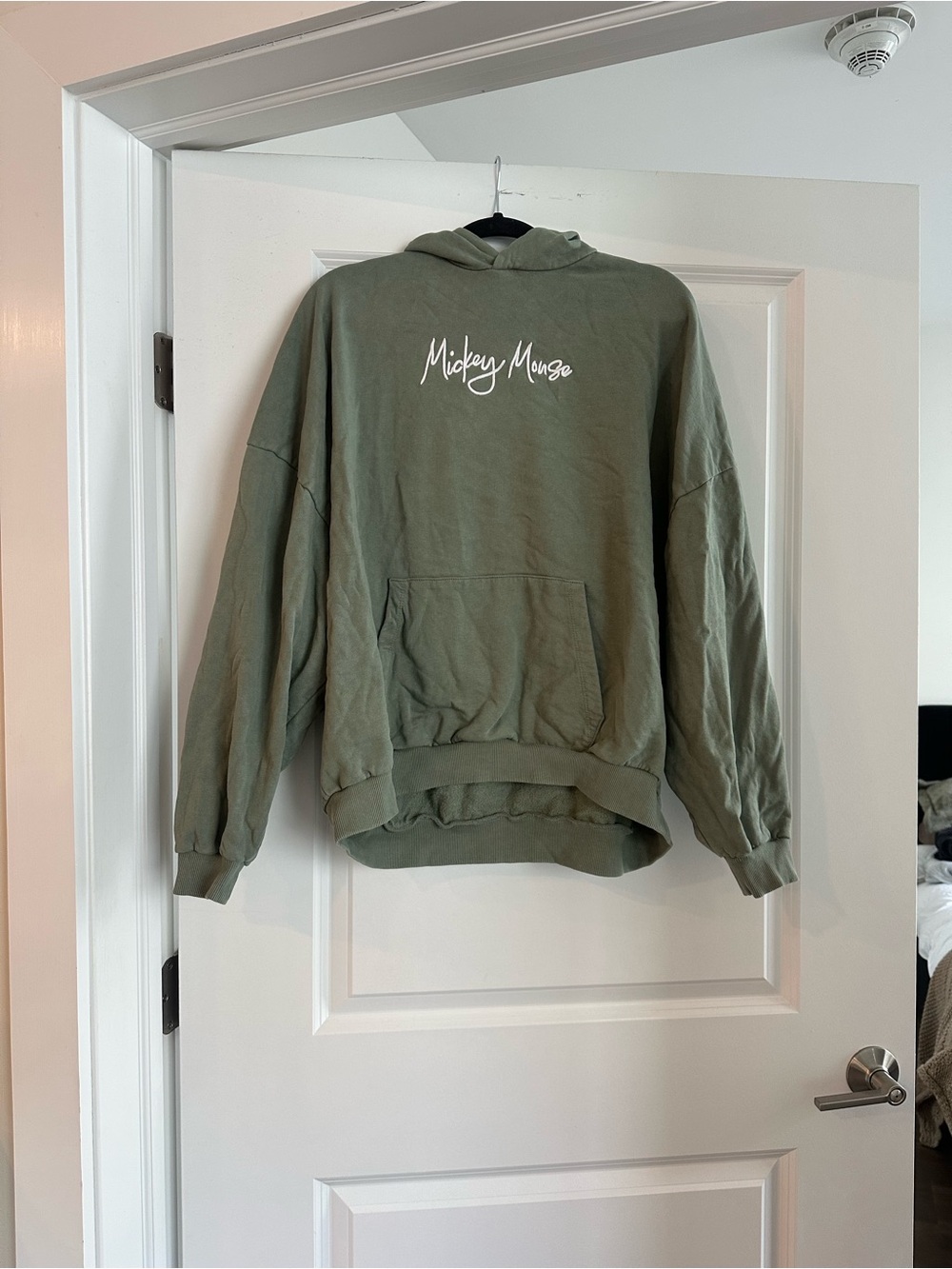 Olive Green oversized Hoodie Mickey Mouse ASOS